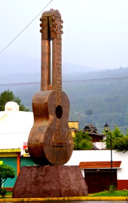 Entrance to Paracho - Guitar-building center of Mexico